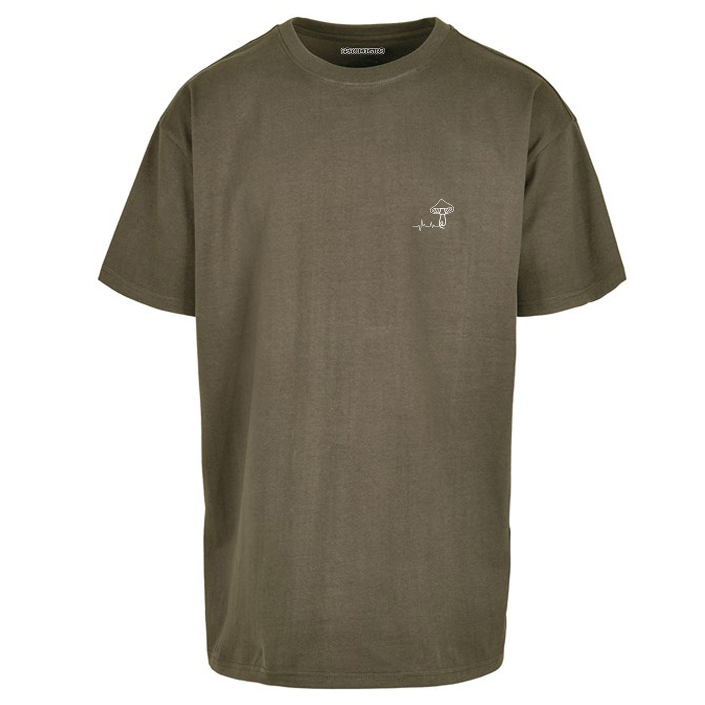 Essentials Shroom Oversized Tee - [ Olive Green ]