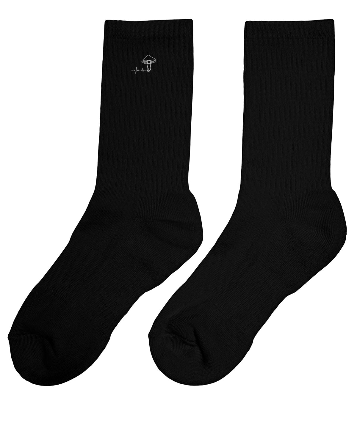 Essentials Shroom Crew Socks - [ Black ]