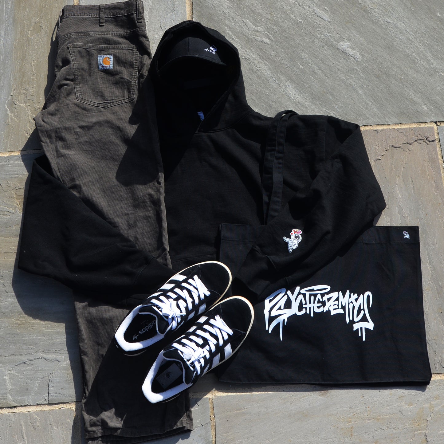Graffiti Tote Bag - [ Black ]