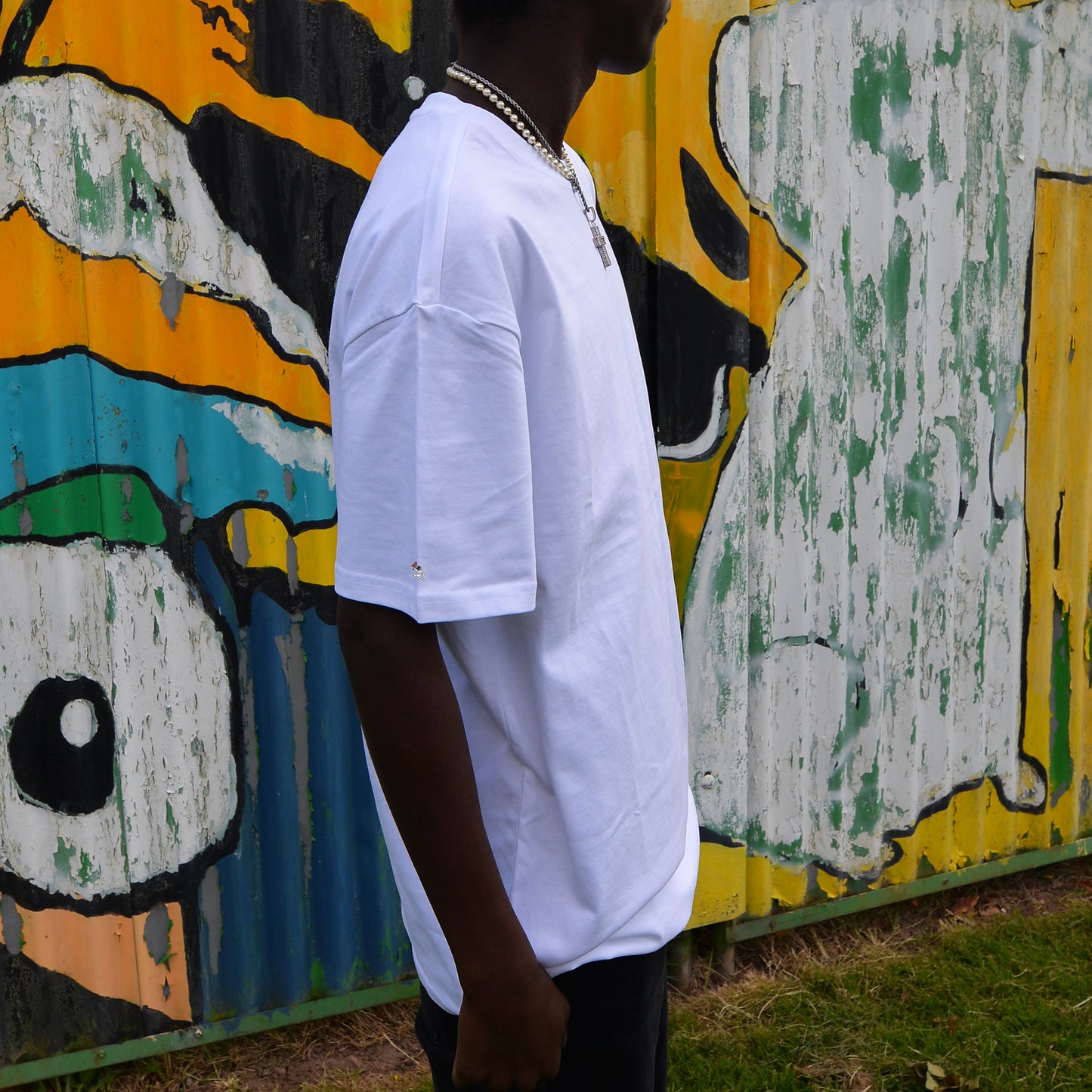 Essentials Shroom Oversized Tee - [ White ]