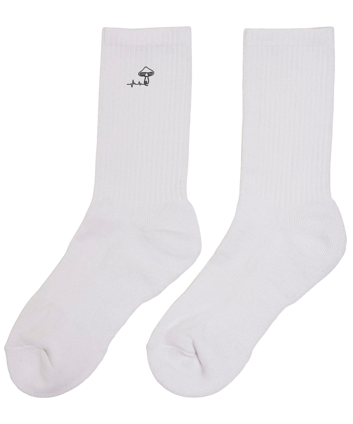 Essentials Shroom Crew Socks - [ White ]